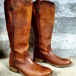Melissa Button Frye Leather Boots